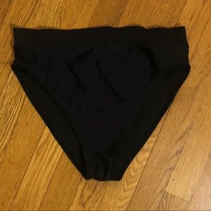 High Leg High Waist Black Bikini Bottom